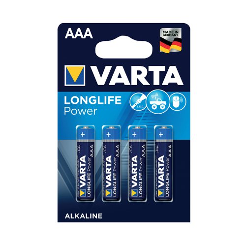 Made in Germany, Varta alkaline batteries are built for power and reliability. They offer a 10 year shelf life, so they're ready when you need them, and come in a convenient single press out pack so you can store unused batteries until they're needed.