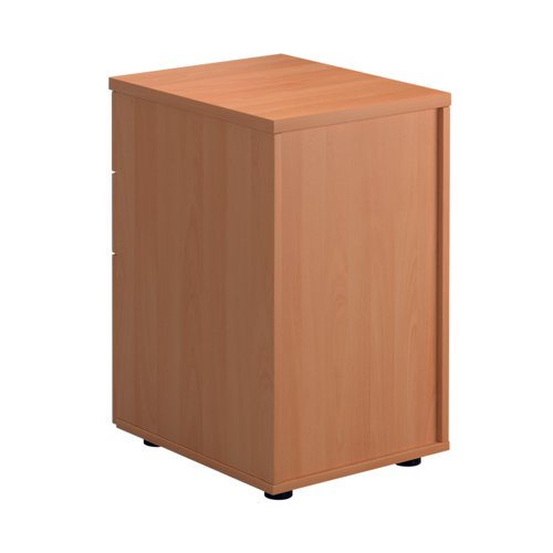 First 3 Drawer Under Desk Pedestal 404x500x690mm Beech KF90261