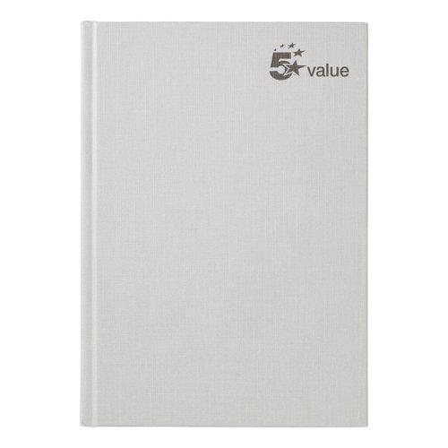 5 Star Value Casebound Notebook 70gsm Ruled 192pp A5 (Pack of 5)