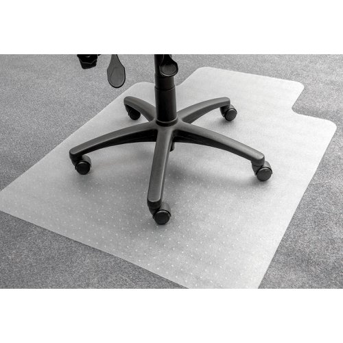 5 Star Office Chair Mat For Carpets PVC Lipped 900x1200mm Clear/Transparent | VOW