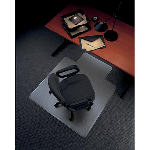 5 Star Office Chair Mat For Carpets PVC Lipped 900x1200mm Clear/Transparent | VOW