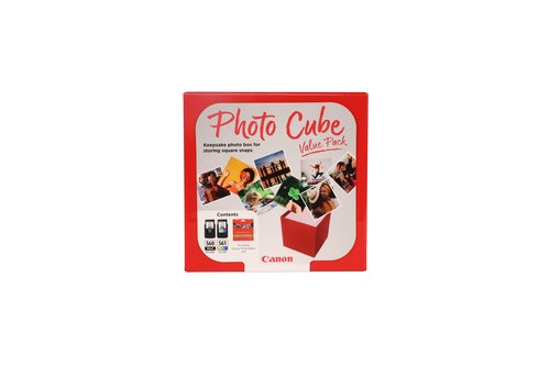 Canon Photo Cube PG-560/CL-561 K/CMY Ink/PP-201 5x5 in Photo Paper Plus Glossy II 3713C007
