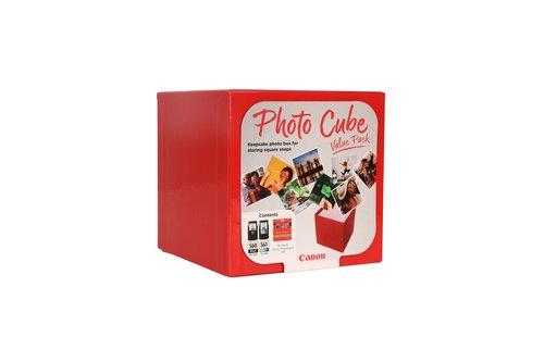 Canon Photo Cube PG-560/CL-561 K/CMY Ink/PP-201 5x5 in Photo Paper Plus Glossy II 3713C007