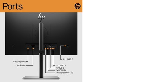 HP 23 Inch E24 G5 FHD Monitor 6N6E9AA#ABU