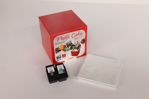 Canon Photo Cube PG-560/CL-561 K/CMY Ink/PP-201 5x5 in Photo Paper Plus Glossy II 3713C007