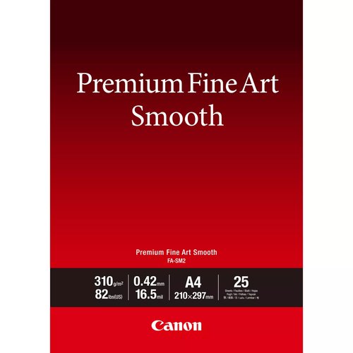 Canon Premium Fine Art Paper FA-SM2 Smooth A4 (Pack of 25) 1711C011