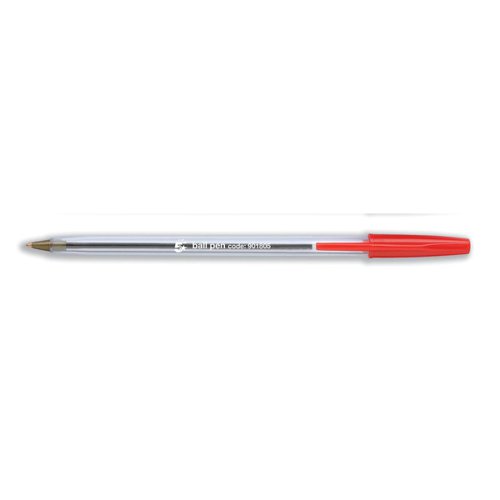 FS901805 | 5 Star Office Clear ball pens are hexagonal designed and made from shatterproof plastic for high quality writing. Suitable for offices, schools and home use. Smooth flowing long lasting ink means they can be used for archival material without fading. All complete with tapered ventilated caps for additional safety and cap colour denotes the colour of the ink.