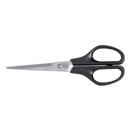 5 Star Office Scissors 160mm Stainless Steel Blades ABS Handles Black