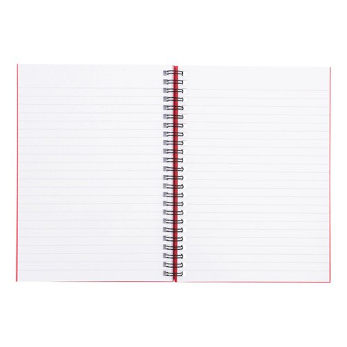 5 Star Office Manuscript Notebook Wirebound 70gsm Ruled 160pp A5 Red (Pack of 5)