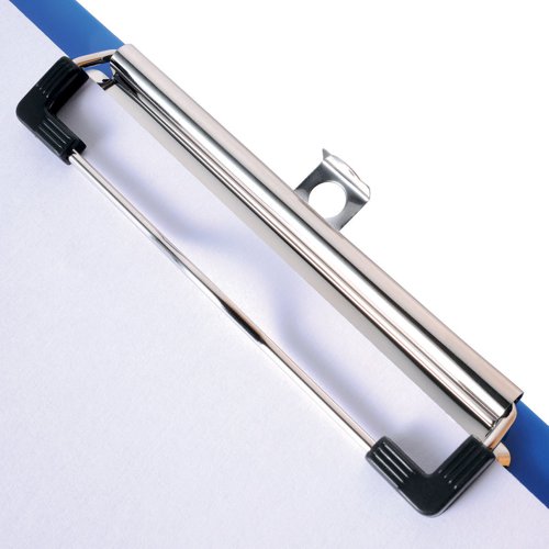 These 5 Star Office Clipboards are made of durable blue plastic and is designed to keep your documents secure whilst you are on the move, the metal clip is designed to provide a space for you to secure your pen as well. This clipboard also comes with ruler markings down both long sides of the board, and a pull out metal hook at the top of the board to allow it to be hung on hooks.