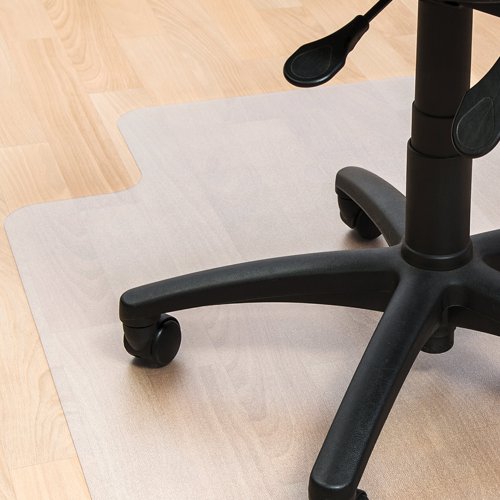 5 Star Office Chair Mat Hard Floors PVC Lipped 900x1200mm Clear/Transparent | VOW