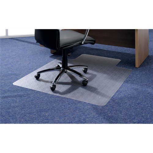 5 Star Office Chair Mat Hard Floors PVC Lipped 1150x1340mm Clear/Transparent