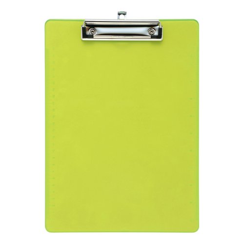 5 Star Office Clipboard Solid Plastic Durable with Rounded Corners A4 Green