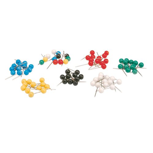 5 Star Office Map Pins 5mm Head Assorted (Pack of 100)