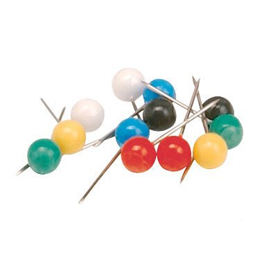 These 5 Star Office Map Pins are ideal for use with maps allowing colour co-ordinated highlighting. They can also be used for attaching documents to noticeboards whether in the office, reception or even in the home. Each pin has a solid plastic spherical 5mm head and are easy to place and remove.