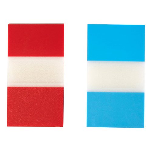 5 Star Office Index Flags 50 per Pack 25mm Red/Blue (Pack of 2)