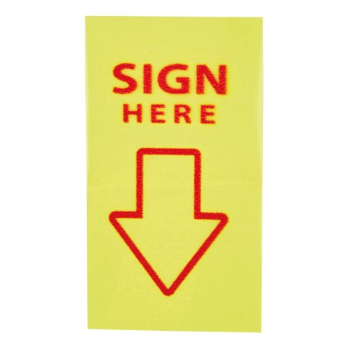 5 Star Office Sign Here Index Flags Tab With Red Arrow 46x25mm (Pack of 500)