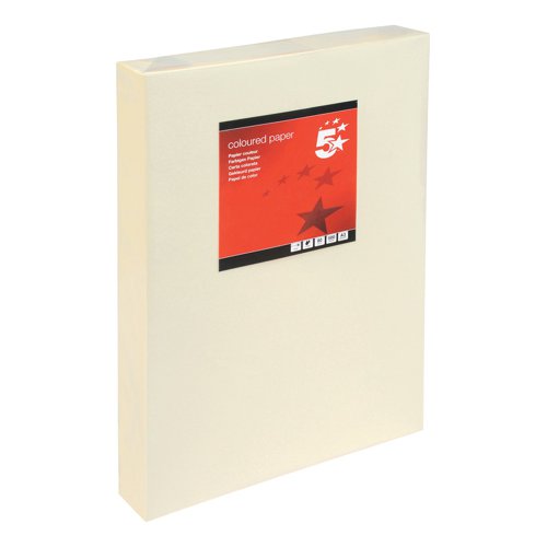 5 Star Office Copier Paper Multifunctional Ream-Wrapped 80gsm A3 Light Cream (Pack of 500)