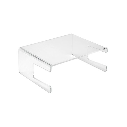 5 Star Office Monitor Stand Acrylic for 21 Inch Monitors 300x230x120mm Clear