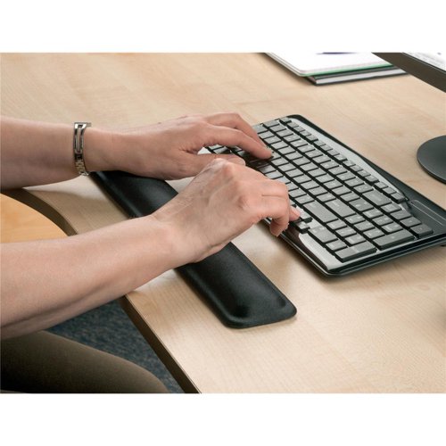 5 Star Office Keyboard Wrist Pad Gel Lycra Antiskid Black