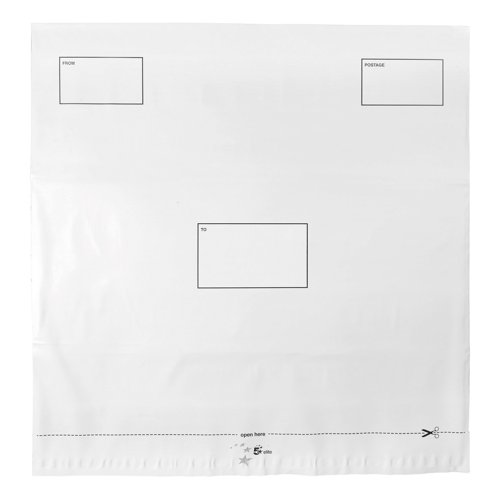 5 Star Elite DX Bags Self Seal Waterproof White 475x440mm 50mm Flap (Pack of 100)