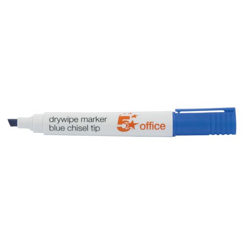 5 Star Office Drywipe Marker Xylene/Toluene-free Chisel Tip 2-5mm Line Wallet Assorted (Pack of 4)