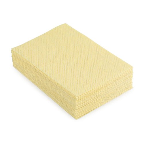 5 Star Facilities Heavy Duty Cleaning Cloths Anti-microbial 76gsm 500x300mm Yellow (Pack of 25)