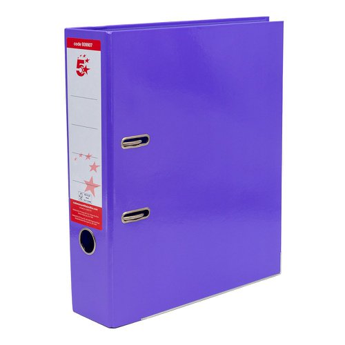 5 Star Office Lever Arch File A4 Purple (Pack of 10)