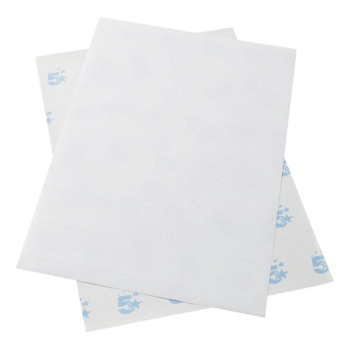 5 Star Office Multipurpose Labels Laser Copier Inkjet 99x34mm White (Pack of 8000)