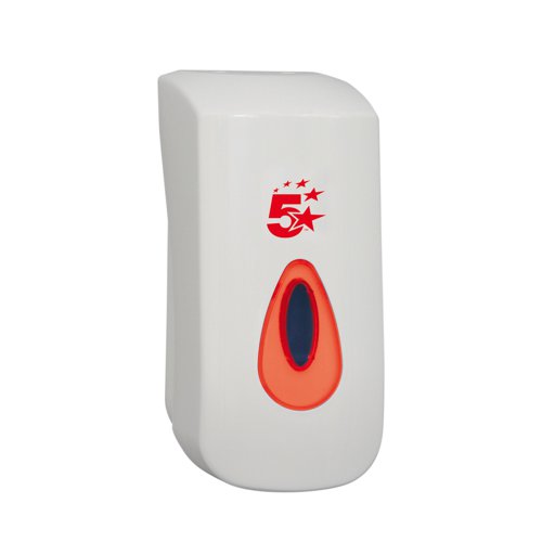 5 Star Facilities Large Foam Soap Dispenser 115x115x250mm 0.9 Litre