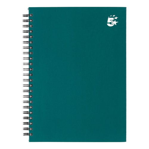 5 Star Office Twinbound Hardback A5 140Pg Teal (Pack of 5)