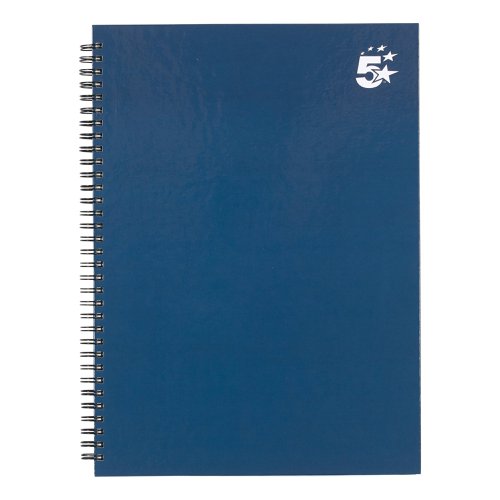 5 Star Office Twinbound Hardback A4 140Pg Indigo (Pack of 5)