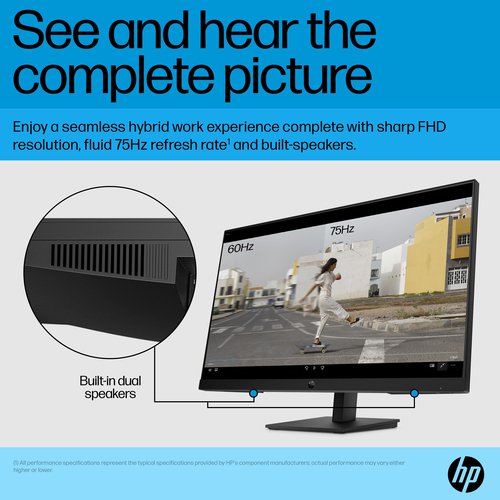 HP P27h G5 68.6 cm (27 Inch) 1920 x 1080 pixels Full HD Black