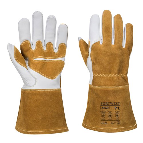 Portwest Mig Welding Gauntlet L Brown (Pack of 6)