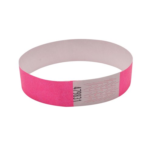 Announce Wrist Bands 19mm Pink (Pack of 1000) AA01837