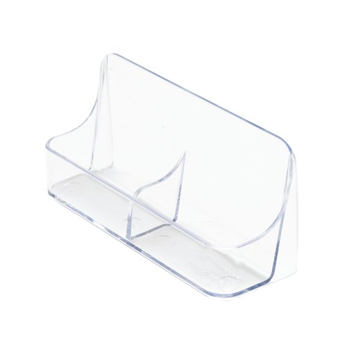 Announce Single Tier 2 Pocket Business Card Holder Portrait Crystal AA10447