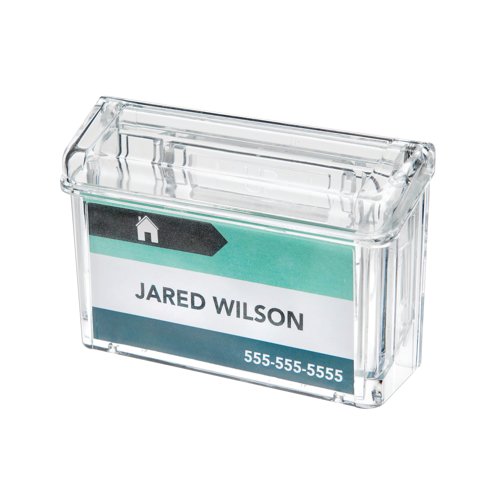 Announce Outdoor Grab a Card Business Card Holder Wall Mounted Crystal Clear AA10449