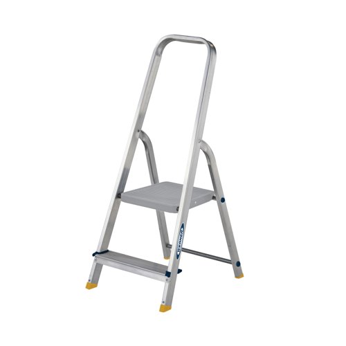 Werner 2 Tread Stepladder with High Handrail Aluminium 7400218L