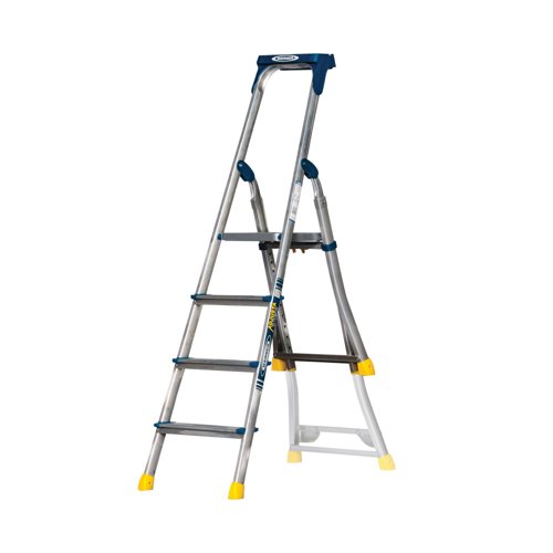 Werner AdjustaStep PRO 4 Tread Stepladder Blue 75076