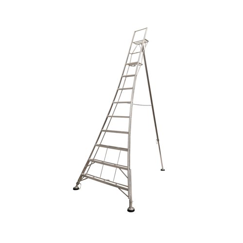 Werner Adjustable 9 Tread Tripod Ladder with High Handrail 92509