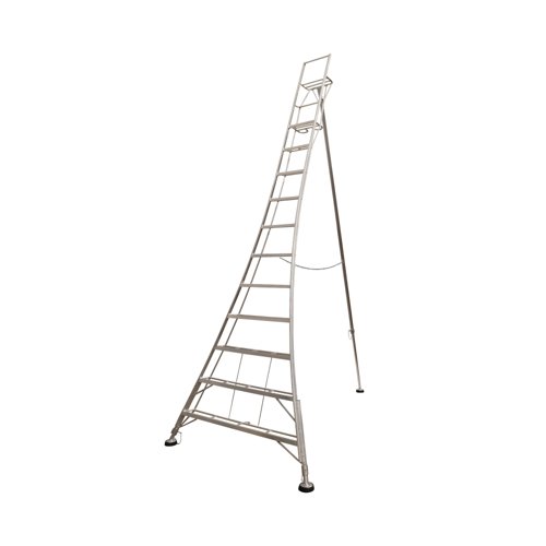 Werner Adjustable 11 Tread Tripod Ladder with High Handrail 92511