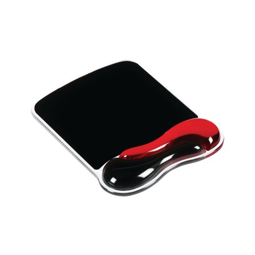 Kensington Duo Gel Mouse Pad with Wrist Support 240x182x25mm Red/Black 62402 | ACCO Brands