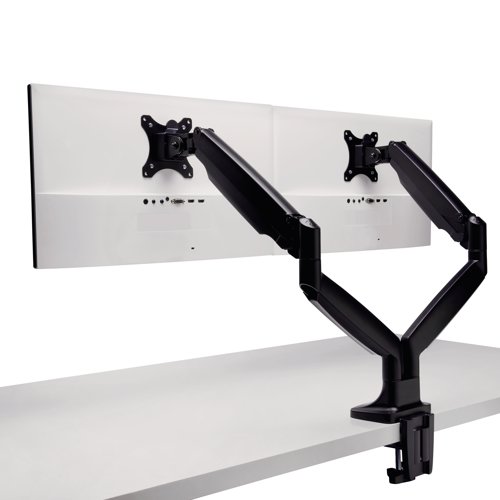 Kensington SmartFit One-Touch Dual Monitor Arm Height Adjustable Black K59601WW Laptop / Monitor Risers AC59601