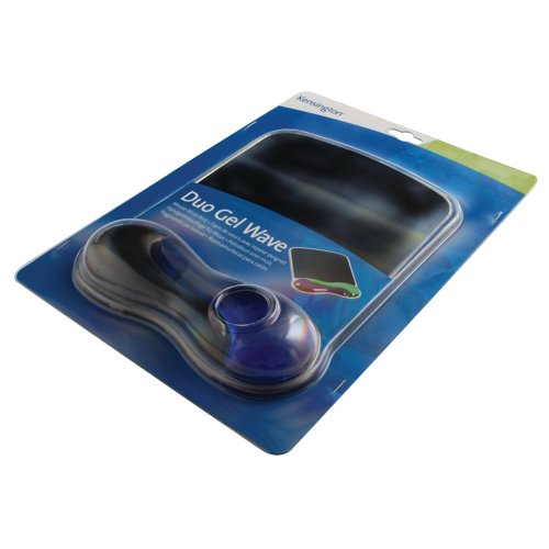 Kensington Duo Gel Wave Mouse Mat with Wristrest Blue/Smoke 62401 | ACCO Brands