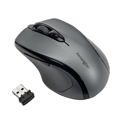 Kensington Pro Fit USB Wireless Mouse Mid-Size Grey K72423WW