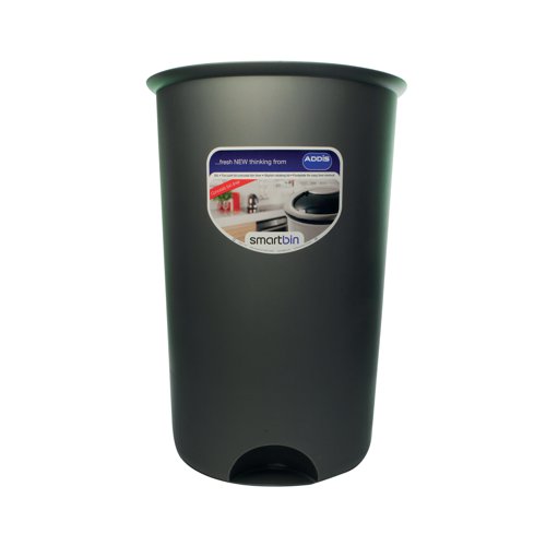 Addis Smart Round Bin Base 50 Litre Metallic Grey 503579