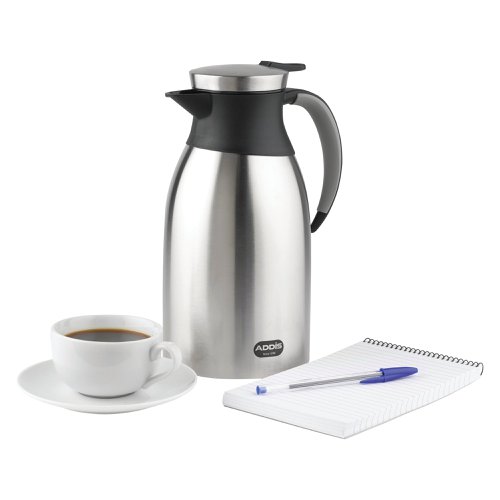 Addis Diplomat Vacuum Jug 2 Litre Stainless Steel/Black 629181600 Kitchen Accessories AG13818