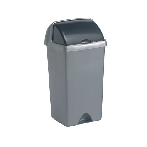 Addis Roll Top Bin 50 Litre Metallic AG813417