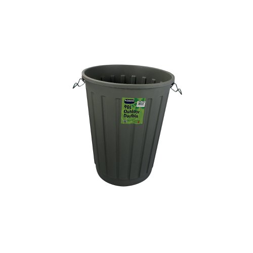 Addis Dustbin Base Round 90 Litre Grey B766GRY | Addis Group Ltd