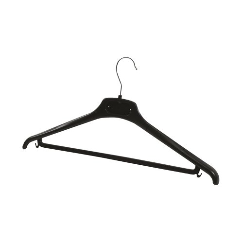 Alba Coat Hanger 450x22x60mm Plastic Black (Pack of 20) PMBASICPL